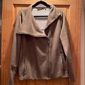 Woman’s Lisa Rinna Collection Size Xl Asymmetrical Zippered Collared Jacket